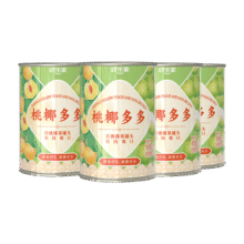 欢乐家 桃椰多多 黄桃椰果罐头 糖水黄桃椰果果肉水果罐头 休闲零食 【4罐】黄桃椰果425g*4罐25.9元 (券后省8)