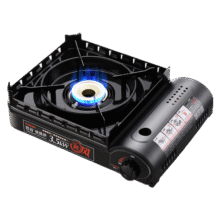 岩谷（Iwatani）户外双重防风炉ZKZ-1限定款黑色便携式卡式炉具露营烧烤3.5kW大火 【单炉具】【赠收纳箱】岩谷防风卡式炉ZKZ-1限定版339.5元 (券后省0.83)