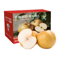 京觅山东莱阳秋月梨 净重4斤 单果250g+ 新鲜水果 源头直发包邮22.78元