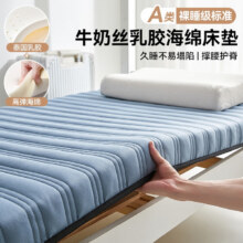 乳胶软垫抗压床垫学生宿舍租房专用榻榻米海绵垫子学生宿舍单人床 无染-宾利蓝 90*190cm-5cm291元（需领券）