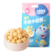 小鹿蓝蓝 高钙牛奶小软饼 宝宝零食儿童零食  奶香原味 超值装198g22.9元 (券后省10,月销1000+)