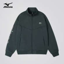 美津浓（MIZUNO）户外卫衣男秋冬开衫立领加绒宽松上衣百搭保暖外套 灰蓝色 4XL249.5元（需领券）