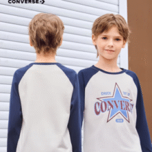 2025年秋季新款！Converse 匡威 儿童纯棉插肩印花长袖T恤（110-160cm）多色￥58.00 5.0折