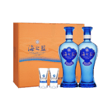 洋河 【中秋送礼】 蓝色经典 过节礼赠 双支2瓶礼盒装白酒 42度 480mL 1盒 海之蓝礼盒219元（需领券）