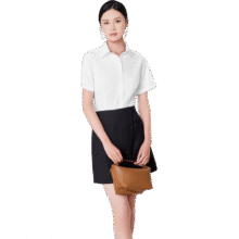 HLA海澜之家短袖衬衫夏季商务通勤纯色正装衬衣女装49元（需领券）