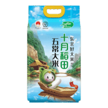 十月稻田  五常大米5kg【中秋节团购 送礼佳品】 东北大米10斤 粳米 1袋92元 (券后省8)