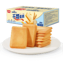 需首购、PLUS会员: 盼盼 干烙蛋糕  原味500g/箱8.9元