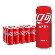 可口可乐（Coca-Cola）经典汽水碳酸饮料330ml*24罐 新老包装随机发 可乐330ml*24罐43.9元（需领券）