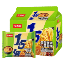 今麦郎  大今野1.5倍系列 方便面 酸辣豚骨 5袋7.9元包邮