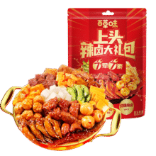 百草味辣卤大礼包540g75包14.9元