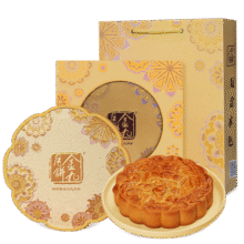 金九月饼四黄白莲蓉蛋黄手工大月饼 广式中秋月饼团购礼盒装500g46.37元（需领券）