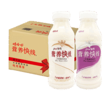 娃哈哈 营养快线原味椰子菠萝味香草淇淋味整箱装风味饮料 【椰子味】 350g*12瓶41.8元 (每满41减2)