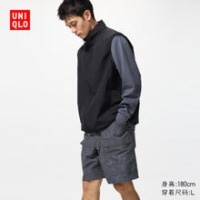 UNIQLO 优衣库 男装/男女同款尼龙休闲工装短裤/裤子470617 477206/06铅灰色 XS /160/64A64元（128元/2件）