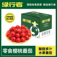 绿行者 GREER 樱桃小番茄 生吃西红柿 水果蔬菜零食健康轻食圣女果 樱桃番茄 458g *4盒券后39.9元
