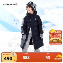 京东PLUS：匡威 男女款加绒防风285g超高充绒长款羽绒服350.32元