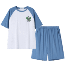 超V：有棵树 秋季男士短袖睡衣5A抑菌家居服41.8元