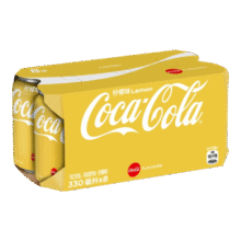 可口可乐（Coca-Cola）柠檬味可乐型汽水 330ml*8 香港进口 新老包装随机发货30.6元