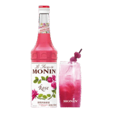 莫林（MONIN）玫瑰风味糖浆玻璃瓶装700ml咖啡奶茶饮料伴侣调酒鸡尾酒果汁饮品 玫瑰风味糖浆700ml86元 (券后省2)