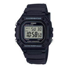 卡西欧（CASIO）数显电子表 多功能复古小方块手表 户外运动男女初高中生校园腕表 W-218H-1AVDF309元 (满299减150,券后省30)