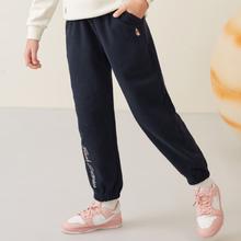 Hush Puppies 暇步士 男女童秋冬款摇粒绒百搭针织长裤券后61元