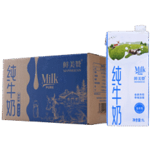 鲜美赞 全脂纯牛奶 利乐包 牛奶 3.2g蛋白质 1L*12盒*2件120.9元（合60.45元/件）