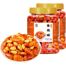 老香农香辣酥花生 辣椒脆特色云贵川味下酒菜小吃小零食500g*2罐装29.8元（合14.9元/罐）
