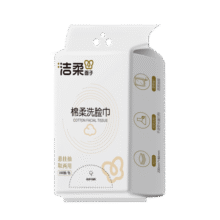 洁柔一次性洗脸巾悬挂式抽取加大加厚母婴擦脸巾干湿两用洁面巾 100抽*1包【母婴适用】9.9元 (月销4000+)