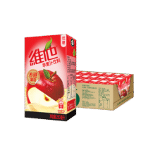 维他奶香港进口维他苹果汁饮料250ml*24盒50.2元 (券后省0.9)