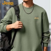 Jeep 吉普 300克重磅 男士美式圆领休闲卫衣 多色￥47.50 5.0折