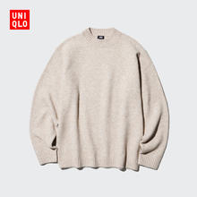 UNIQLO 优衣库 惊喜价男装女装Souffle yarn舒芙蕾圆领针织衫毛衣毛衫471229 31 米色 S /165/84A114元