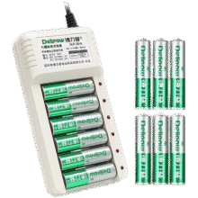德力普（Delipow） 充电电池 5号/7号电池 配充电器套装 适用玩具/遥控器/鼠标键盘 充电器+4节5号电池22元 (券后省20)