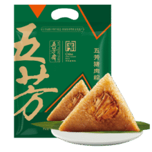 五芳斋粽子 五芳嘉禧礼袋粽560克 猪肉粽140g*4只  中华老字号嘉兴特产15.68元（需领券，合7.84元/件）