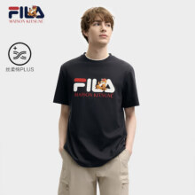 FILA斐乐官方男装情侣多彩T夏季新款小狐狸刺绣纯棉时尚休闲短袖T恤男 传奇蓝-NV XS 160/84A/XS306元 (券后省0.9)