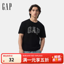 Gap 盖璞 男女装2025春季纯棉字母印花logo短袖T恤上衣美版797924 黑色 M 美码 L亚洲码180/96A32元