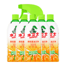 水卫士 厨房油污清洁剂 油烟机清洗剂去污垢重油除菌油污净480g*5瓶水卫仕19.81元