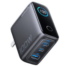 ANKER【国家3C认证】安克智显充Lite100W充电器数据线套装 氮化镓type-c小米快充pd插头适用iPhone16 灰173.34元 需凑单