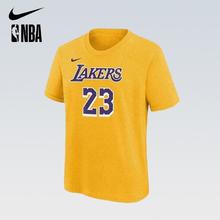 NIKE 耐克 NBA x 耐克字母数字印花圆领短袖T恤勒布朗·詹姆斯青少年款100元