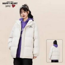 Charles Jang's Happy Heart 查尔斯桃心 男女同款休闲立领加绒面包棉服 三色