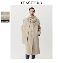 PEACEBIRD 太平鸟 冬季新款RD合作系列围脖式大衣A1AAD4482616.5元