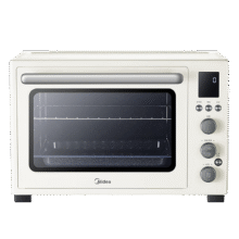 美的（Midea）【国家补贴】家用多功能风炉电烤箱 40L大容量/四面搪瓷/热风循环/空气炸锅烤箱一体机PT4012W二代483.65元（需领券）