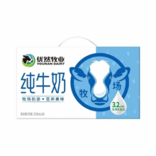 优然牧业 3.2g优质乳蛋白 纯牛奶 24盒*250ml33.8元（88vip全能卡31.8元）
