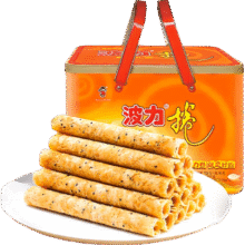 波力鸡蛋味海苔味蛋卷756g14袋家庭分享酥脆饼干礼盒44元 (券后省0.9)