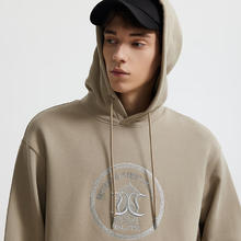 Cabbeen 卡宾 男装LOGO刺绣连帽卫衣24秋冬上衣H3244164035 卡其色35 L /175/50券后79.5元