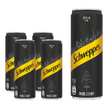 可口可乐（Coca-Cola）怡泉苏打水气泡水 330ml*4罐7元包邮