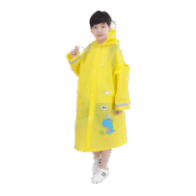 米波迪雨衣儿童女童小学生上学专用带书包位新款全身防暴雨新恐龙L码49.9元 (满2件9折)