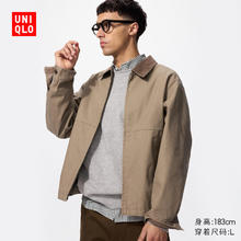 UNIQLO 优衣库 男装/男女同款休闲拉链短茄克外套巴恩风翻领夹克478230 478230/34驼色 4XL /185/128C券后289.1元