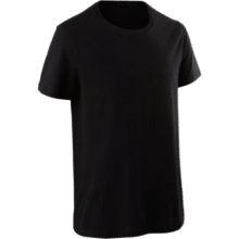 迪卡侬（DECATHLON） 运动t恤男纯色圆领打底棉秋跑步健身短袖GYPML Sportee 100 黑色 XS27.93元（需领券）