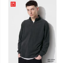 微信小程序：优衣库 男装柔滑弹力摇粒绒 半拉链套头衫T恤 保暖打底47314199元包邮（有98-15元券可低至84元）