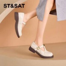 ST&SAT 星期六 2025秋季新款 女士玛丽珍鞋乐福鞋 两色