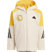 adidas 男中大童休闲耐磨百搭舒适连帽夹克内里薄绒保暖运动外套129元(超v126元，1.8折，原价699元)